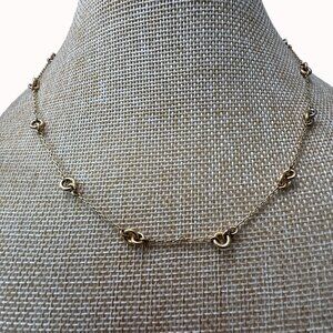 Madewell Gold Knot Chain Necklace, Dainty, Casual